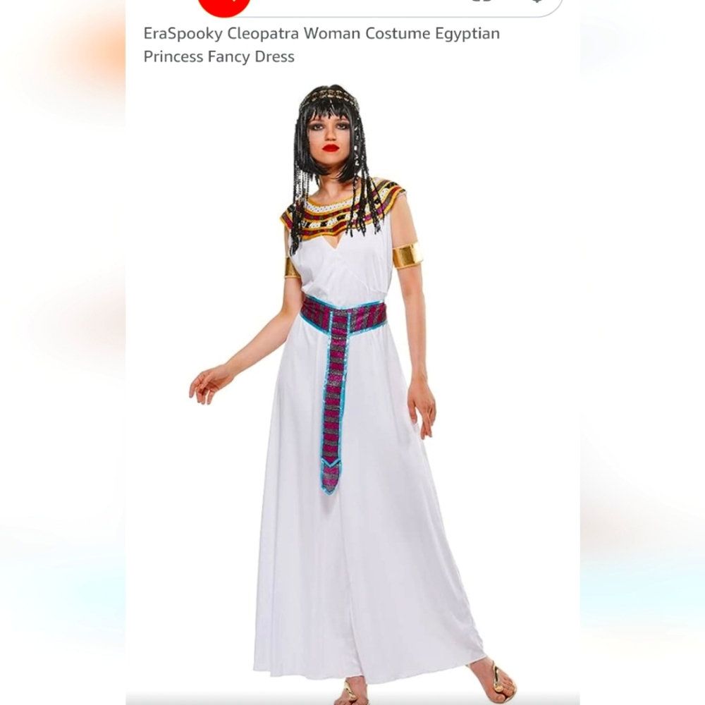 EraSpooky Cleopatra Woman Costume Egyptian Princess Fancy Dress